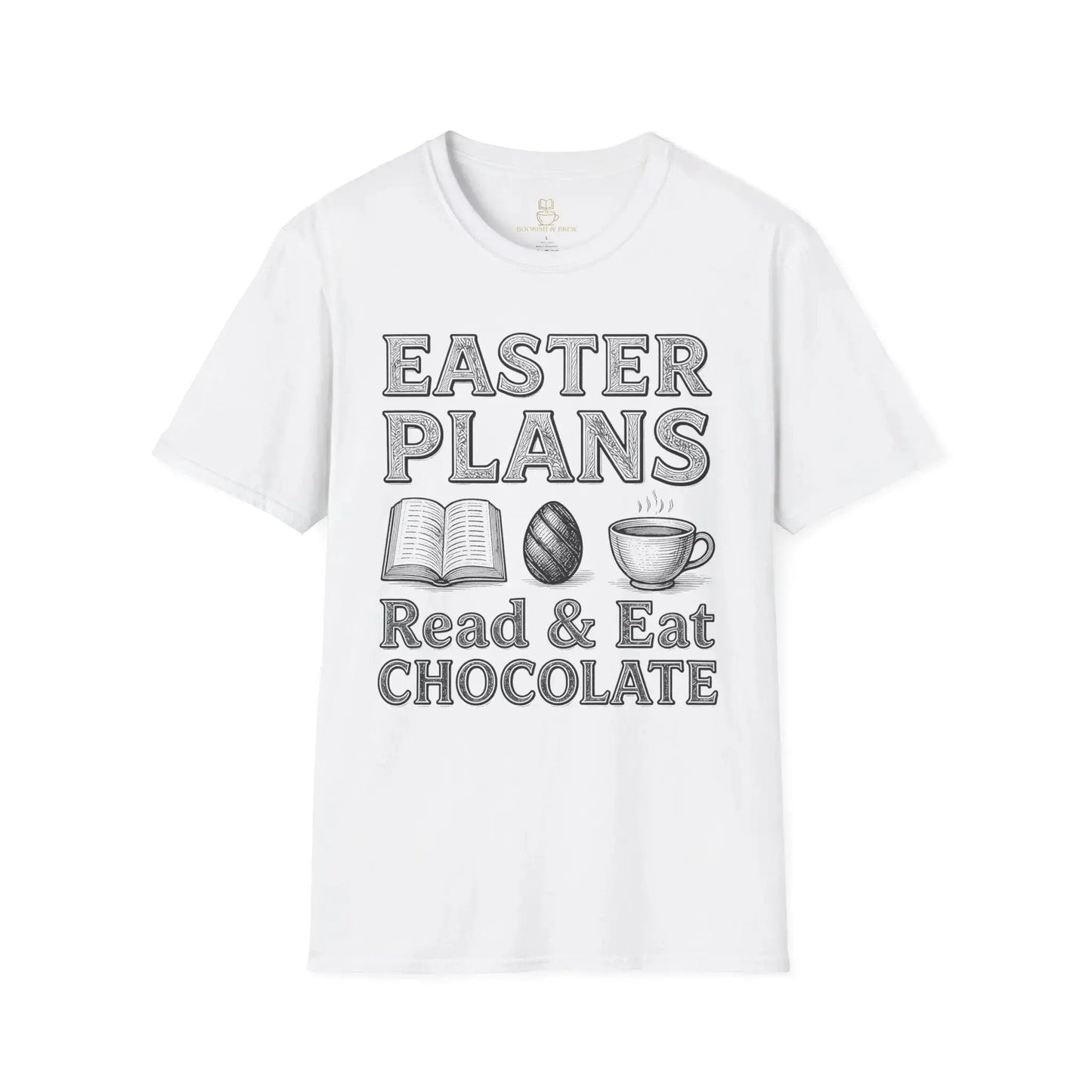 Easter T-shirt — "Read & Eat Chocolate" Holiday Tee Printify
