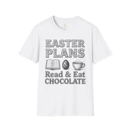 Easter T-shirt — "Read & Eat Chocolate" Holiday Tee Printify