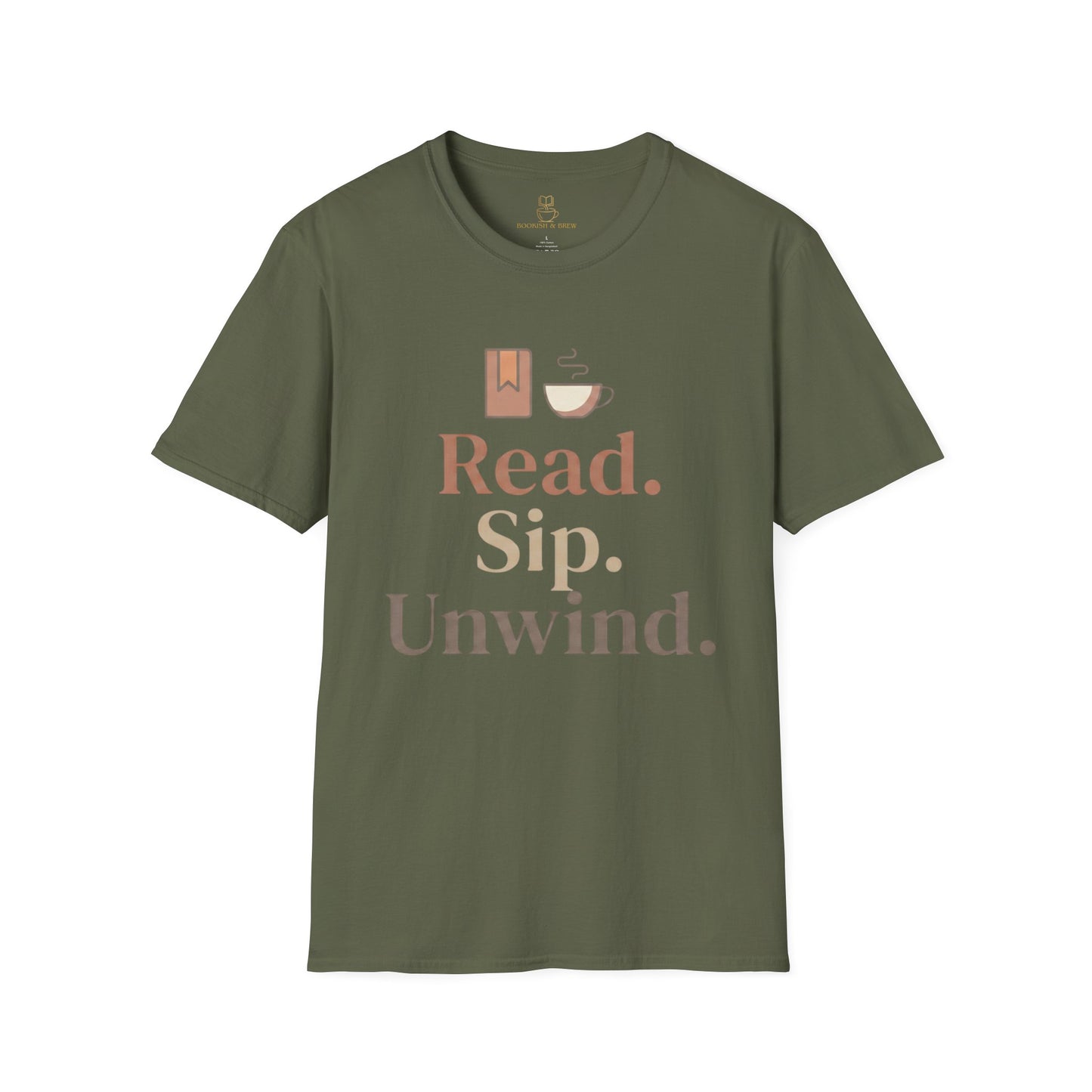 Read Sip Unwind T-Shirt – Cozy Book and Coffee Tee - BOOKISH & BREW