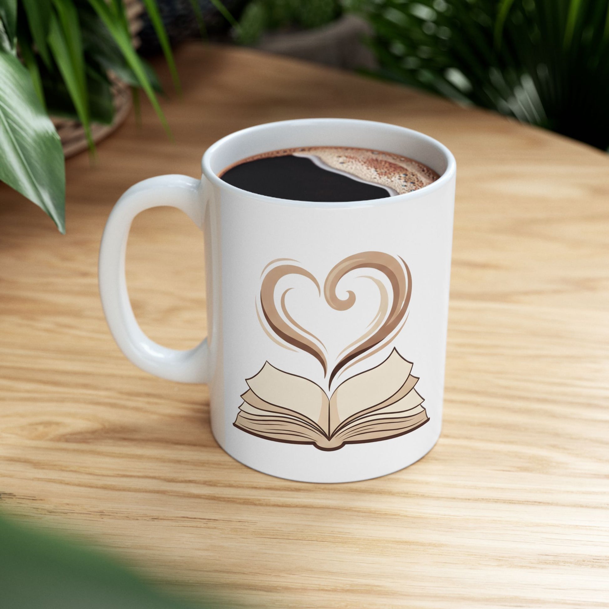 Book and Coffee Mug – Cozy Book Lover Coffee Cup Illustration - BOOKISH & BREW