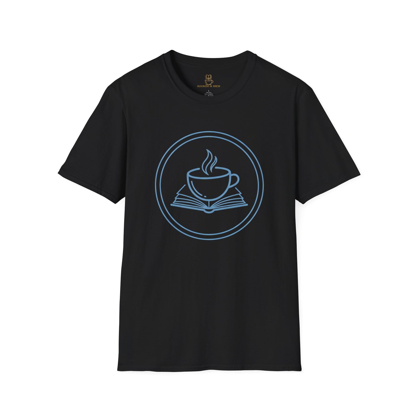 Book and Coffee Emblem T-Shirt – Minimal Bookish Apparel - BOOKISH & BREW