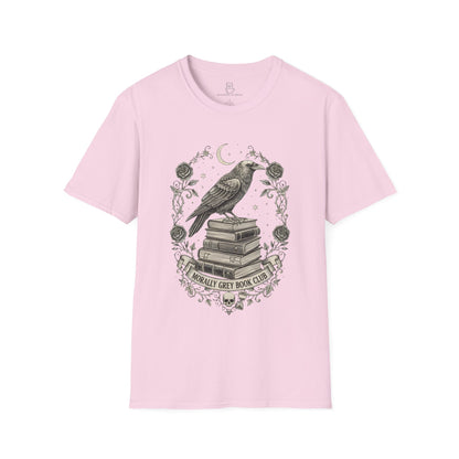 Gothic Raven Book Club T-Shirt - Morally Grey Book Club - BOOKISH & BREW