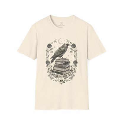 Gothic Raven Book Club T-Shirt - Morally Grey Book Club - BOOKISH & BREW