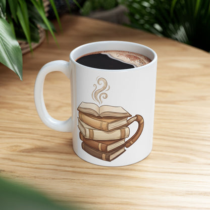 Book Lover Coffee Mug – Books Shaped as Coffee Cup Design - BOOKISH & BREW