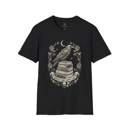 Gothic Raven Book Club T-Shirt - Morally Grey Book Club - BOOKISH & BREW