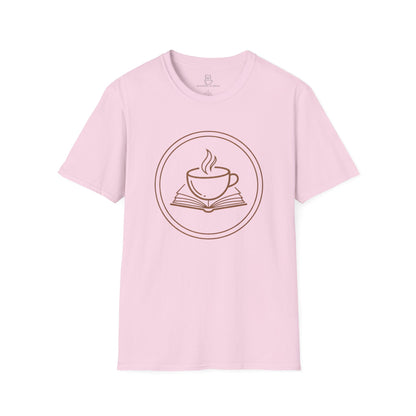 Book and Coffee Emblem T-Shirt – Minimal Bookish Apparel - BOOKISH & BREW