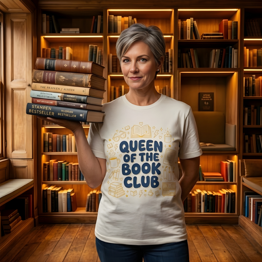 Queen of the Book Club Shirt, Funny Book Club Gift Printify