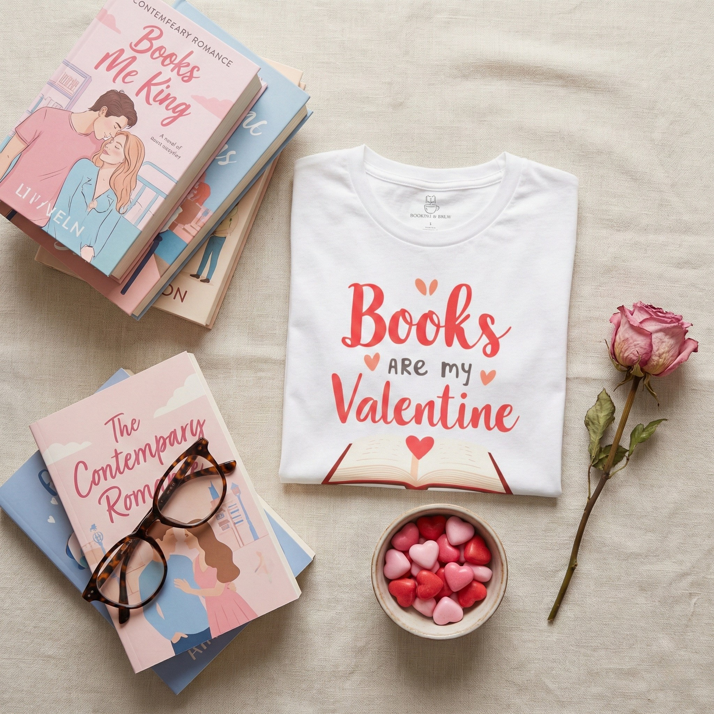 Books are my Valentine Shirt | Cute Book Lover Gift & Romance Reader Tee Printify