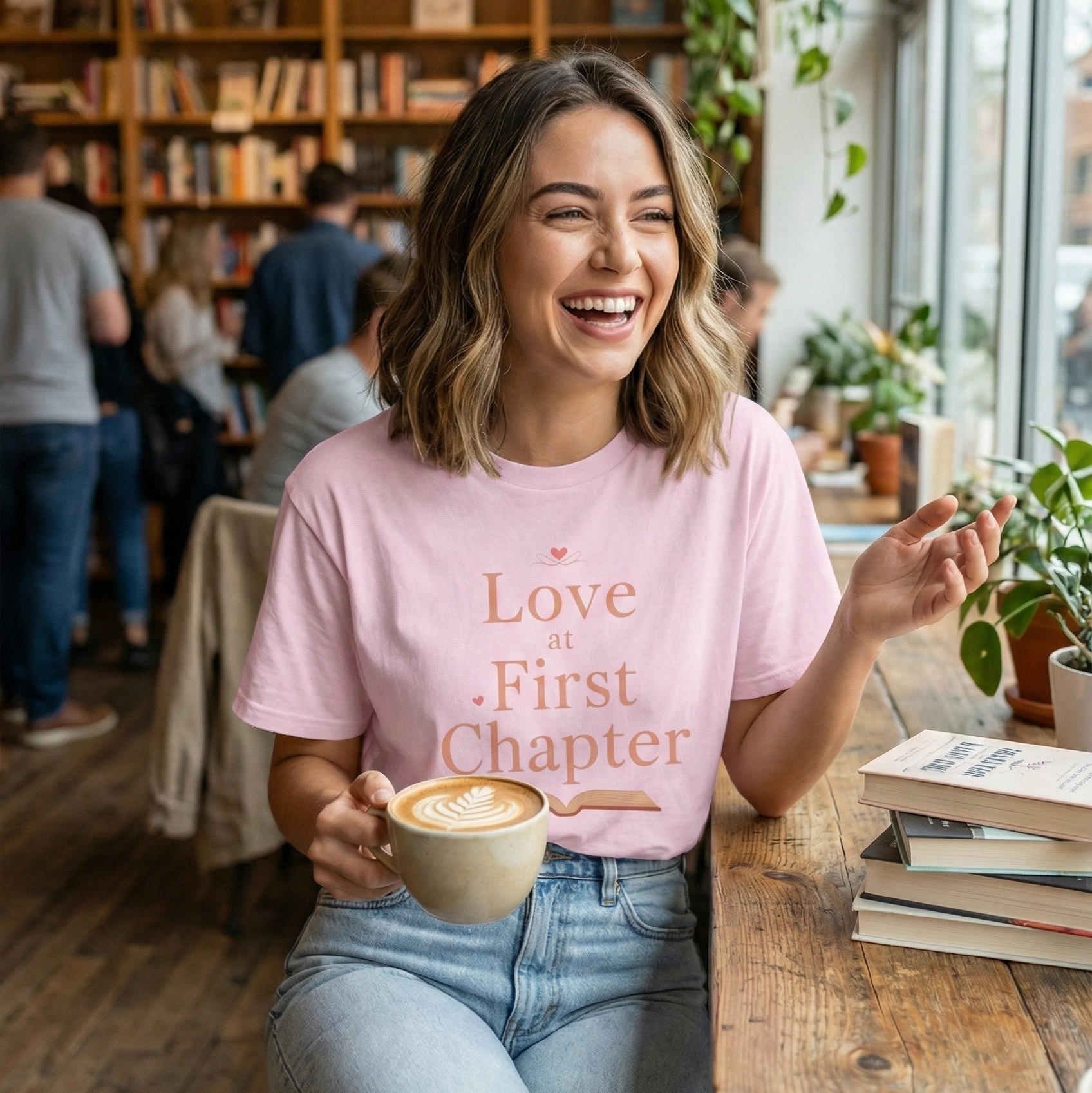 Love at First Chapter T-Shirt | Romance Reader Gift & Bookish Tee Printify
