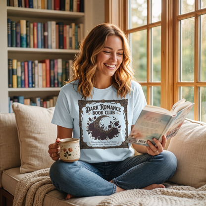 Dark Romance Book Club Shirt — Where The Heroes Are Villains Bookish Tee Dark Romance Reader Gift Comfort Colors Morally Grey Shirt BookTok Smut Reader Tee