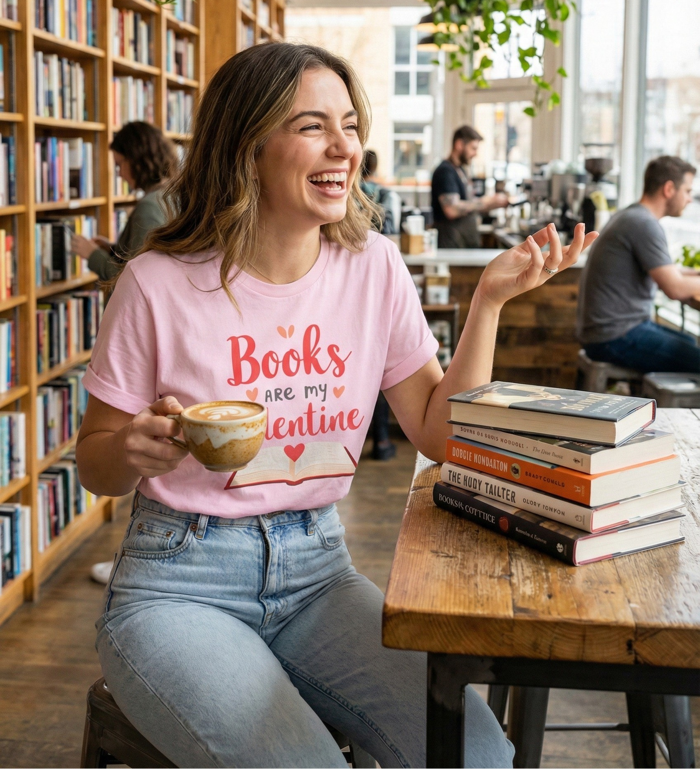 Books are my Valentine Shirt | Cute Book Lover Gift & Romance Reader Tee Printify