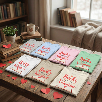 Books are my Valentine Shirt | Cute Book Lover Gift & Romance Reader Tee Printify