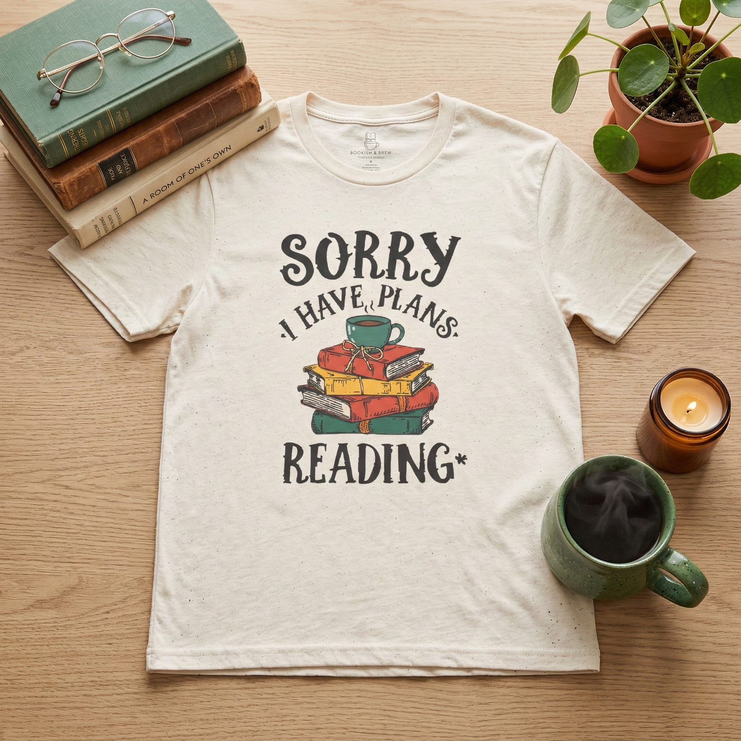 Sorry I Have Plans Reading Shirt – Funny Reader Tee, Book Lover Gift, Bookworm Shirt Printify