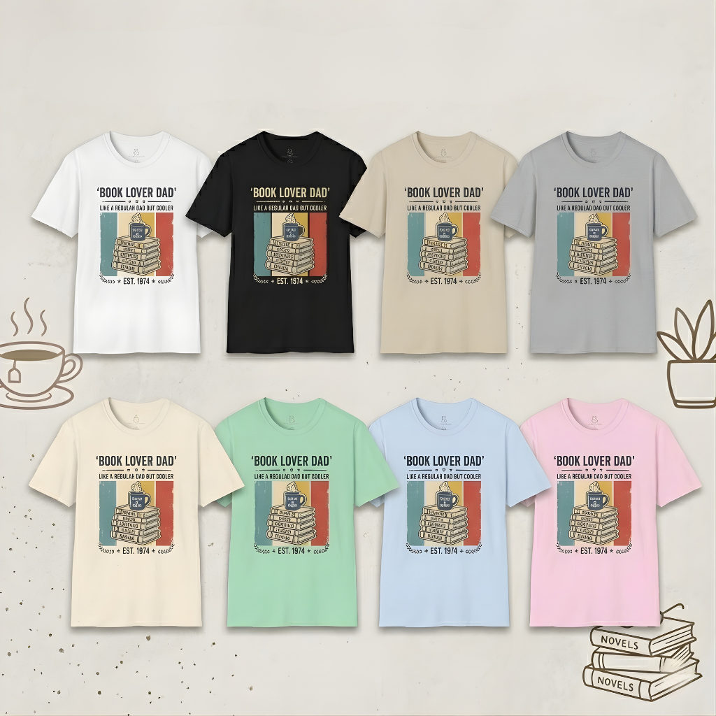 Book Lover Dad, Like A Regular Dad But Cooler Shirt, Funny Dad Gift Printify