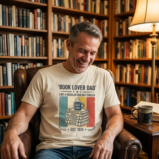 Book Lover Dad, Like A Regular Dad But Cooler Shirt, Funny Dad Gift Printify