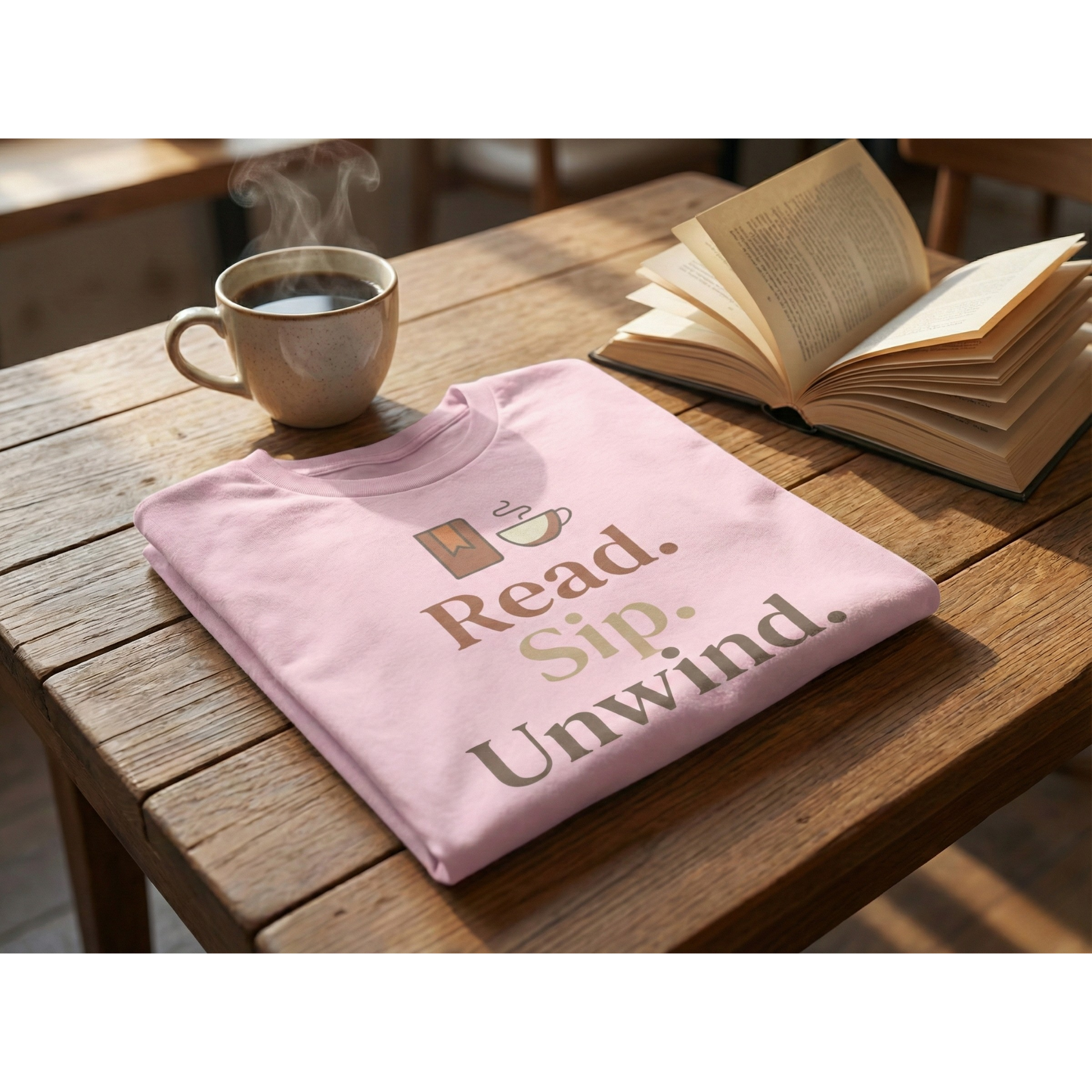 Read Sip Unwind T-Shirt – Cozy Book and Coffee Tee - BOOKISH & BREW