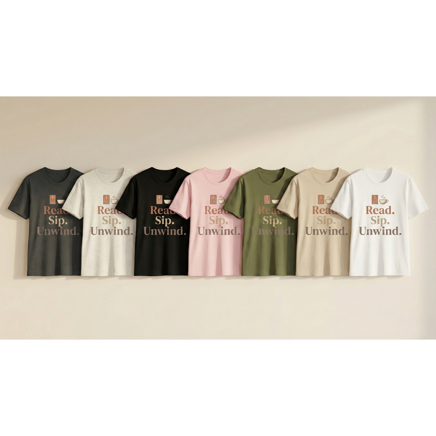 Read Sip Unwind T-Shirt – Cozy Book and Coffee Tee - BOOKISH & BREW