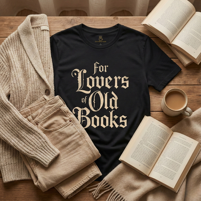 For Lovers of Old Books | Vintage Dark Academia T-Shirt | Book Lover Gift - BOOKISH & BREW