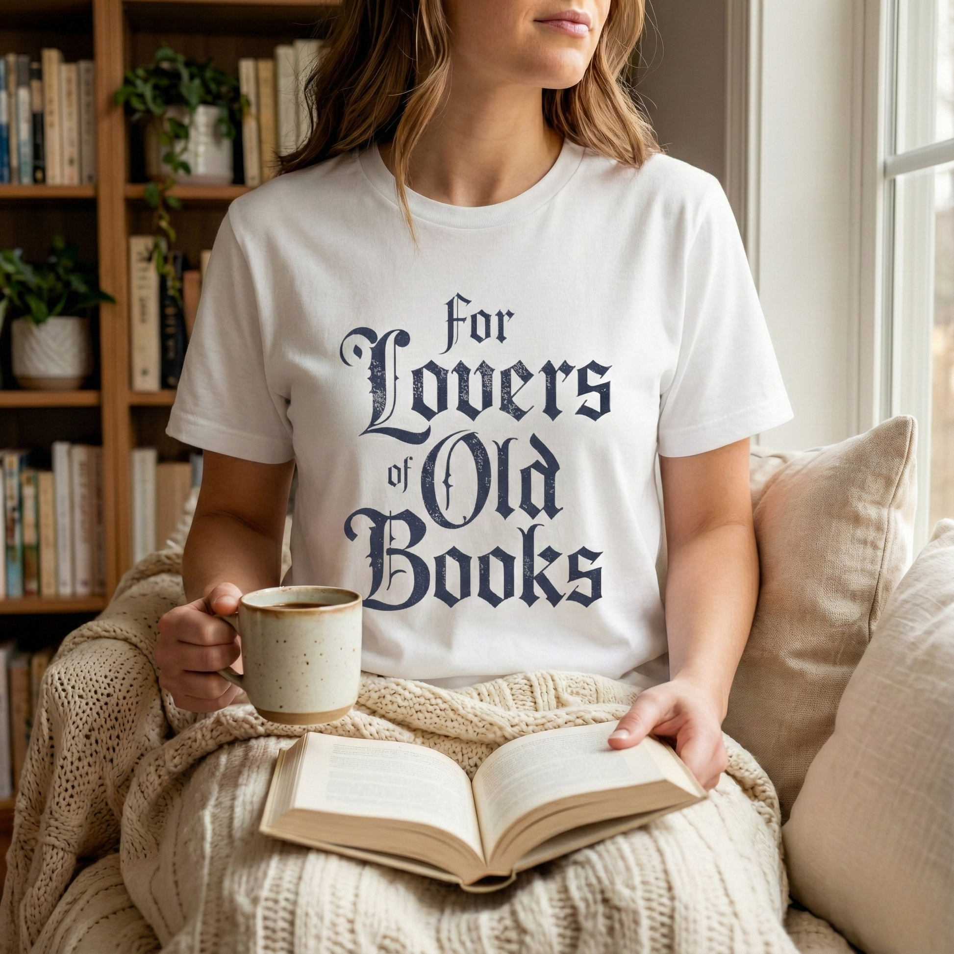 For Lovers of Old Books | Vintage Dark Academia T-Shirt | Book Lover Gift - BOOKISH & BREW
